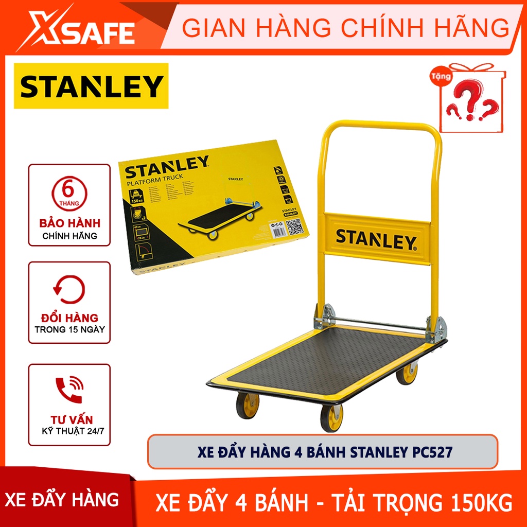 Xe đẩy hàng 4 bánh Stanley SXWTD-PC527 Tải trọng 150kg hỗ trợ vận chuyển hàng hóa nặng, cồng kềnh - chính hãng - xsafe