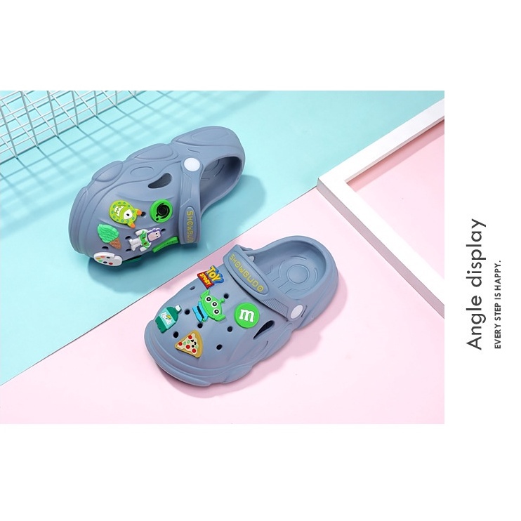 Dép sục sticker cho bé trai bé gái, sục Cross người máy Showbudo siêu nhẹ chống trượt Tulastore