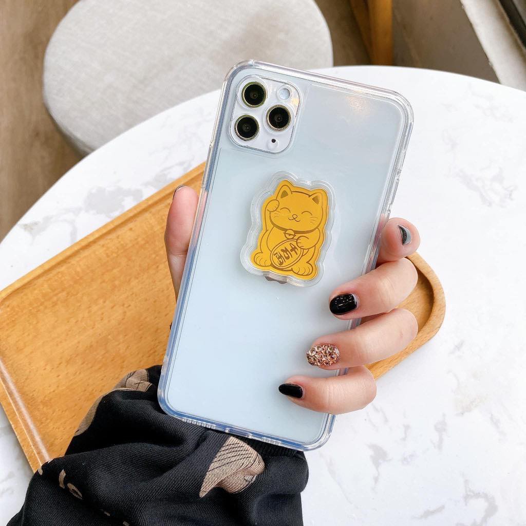 Miếng dán ốp lưng điện thoại Mèo Thần Tài May Mắn