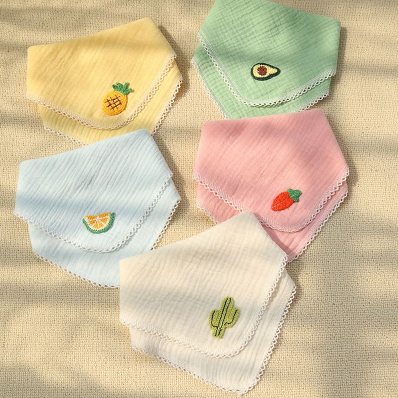 Yếm Ăn Chất Liệu Cotton Thiết Kế Dễ Thương Dành Cho Trẻ Nhỏ Mới Sinh