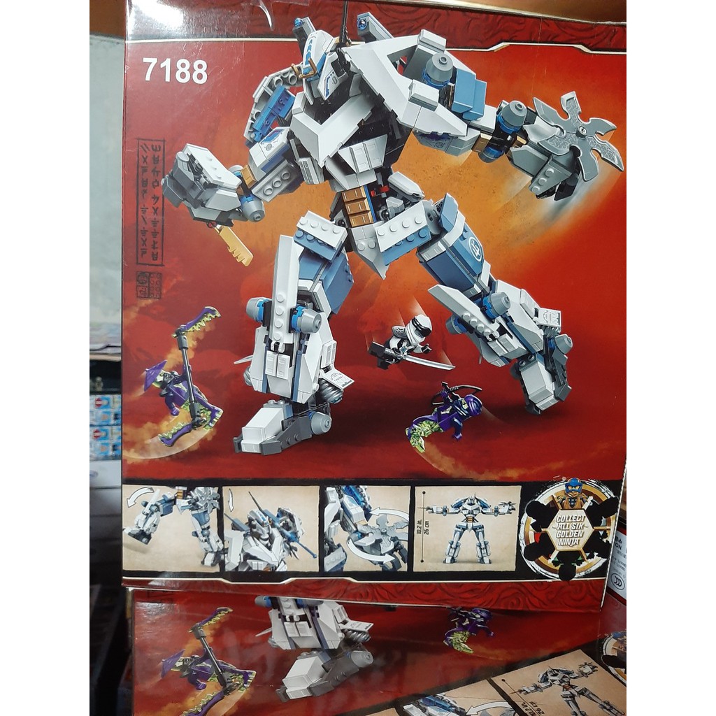 Đồ chơi lắp ráp ninjago 7188 chiến ráp người máy robot băng của zane