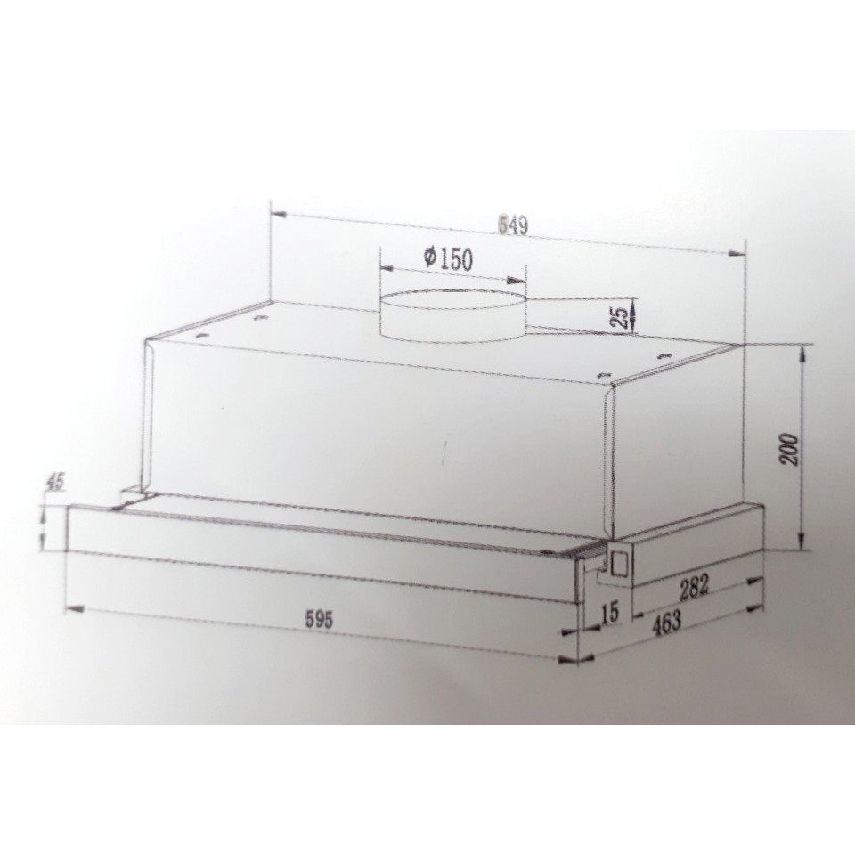 Máy hút mùi âm tủ 60cm FASTER SYP 6222B - Hàng Chính Hãng