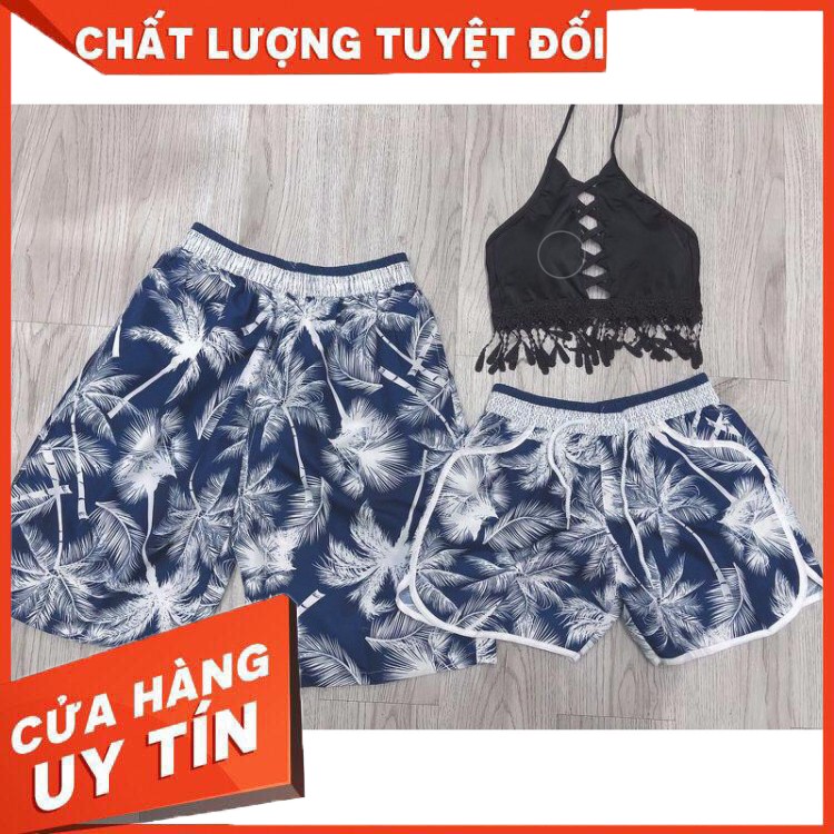HÀNG CAO CẤP -  Set đôi nam nữ đi biển đi bơi dừa trắng nên tím than siêu đẹp ( Ảnh chụp thật 100%)  - Hàng Cao Cấp