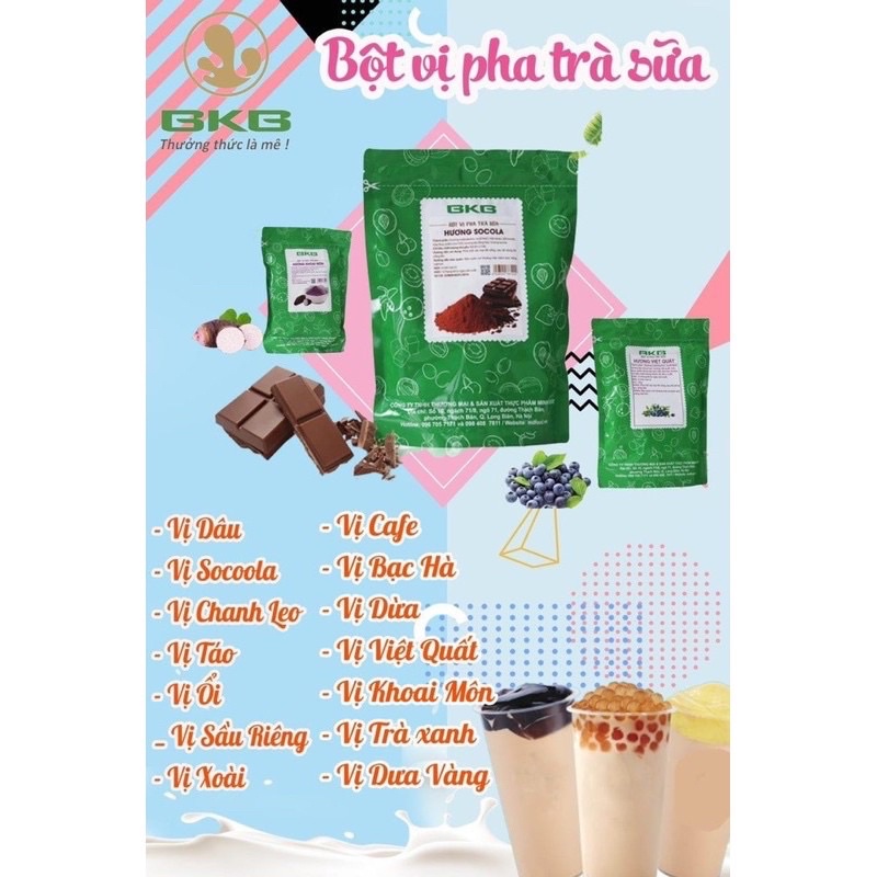 BỘT VỊ pha trà sữa BKB loại 50-100g (đủ vị)