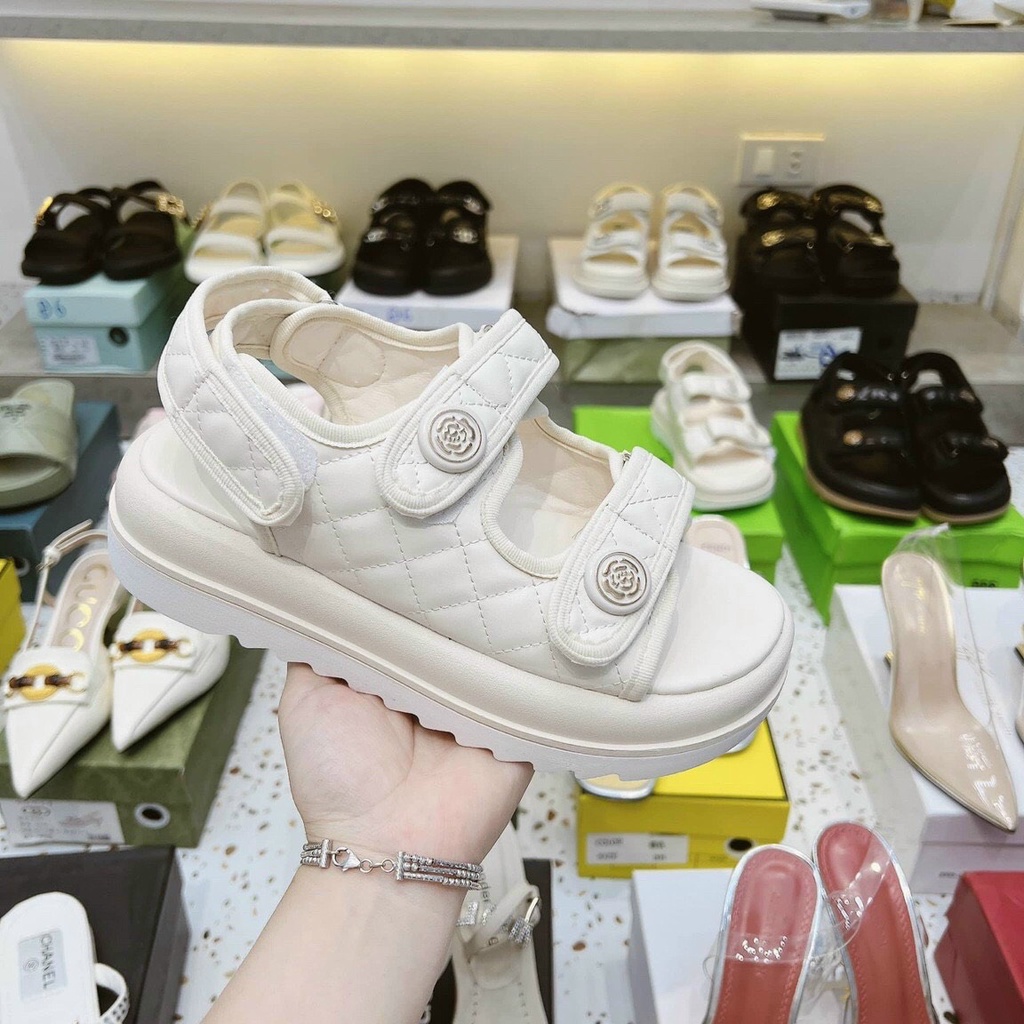 Giày Judy - Giày Sandal Đế Bánh Mỳ 2 Quai Ngang Êm Chân Đế Độn 4p