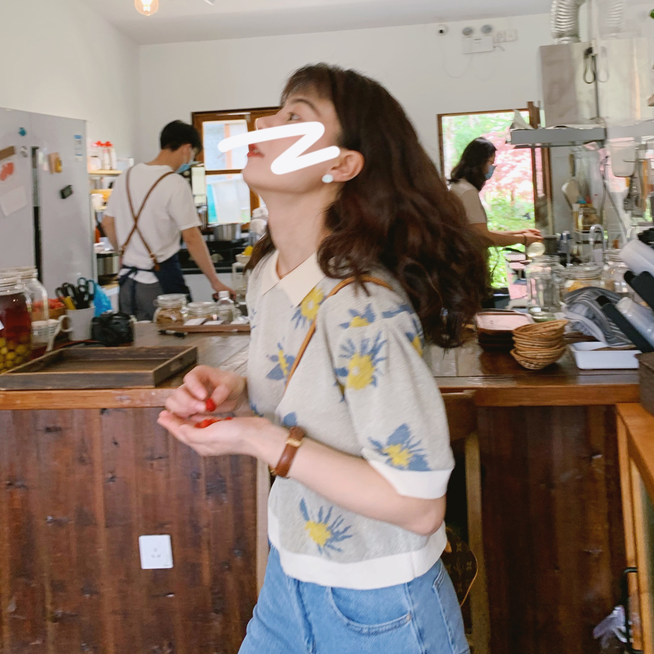 Áo Thun Tay Ngắn Cổ Polo Họa Tiết Hoa Xinh Xắn Phong Cách Retro | BigBuy360 - bigbuy360.vn