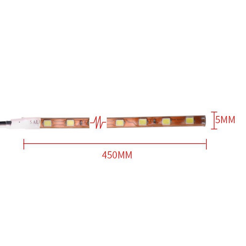 Bộ 2 Dải Đèn LED 1210 45cm 45smd Mềm Mại Chống Thấm Nước Trang Trí Thân Xe Hơi 12V