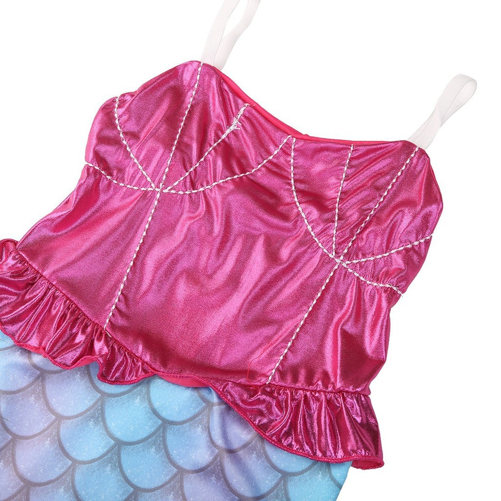 ღ♛ღFacny Girls Mermaid Tail Swimmable Bikini Set Swimwear Swimsuit Swimming Costume