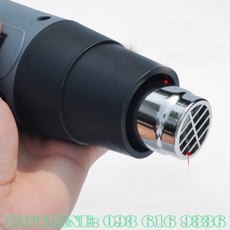 Máy khò nhiệt ➹𝐅𝐑𝐄𝐄𝐒𝐇𝐈𝐏➹ cầm tay chuyên dụng 1800W Máy khò màng co đóng siêu hàng - SLC.VN