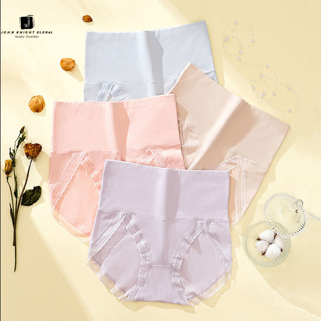 Quần Lót Cotton Không Đường May Lưng Cao Thoáng Khí Cho Nữ