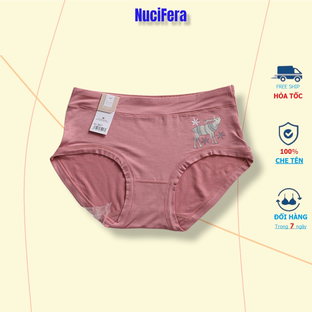 Quần lót nữ cạp giữa cotton tinh khiết kháng khuẩn chất mềm mát phong cách mới_017 NuciFera