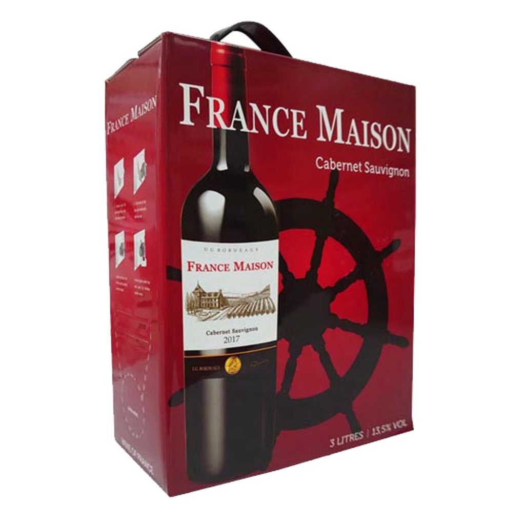 Rượu vang bịch Pháp France Maison 3 lít