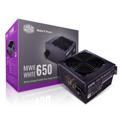 Nguồn Cooler Master MWE 650W WHITE V2/230V - 80 Plus White (Đen)