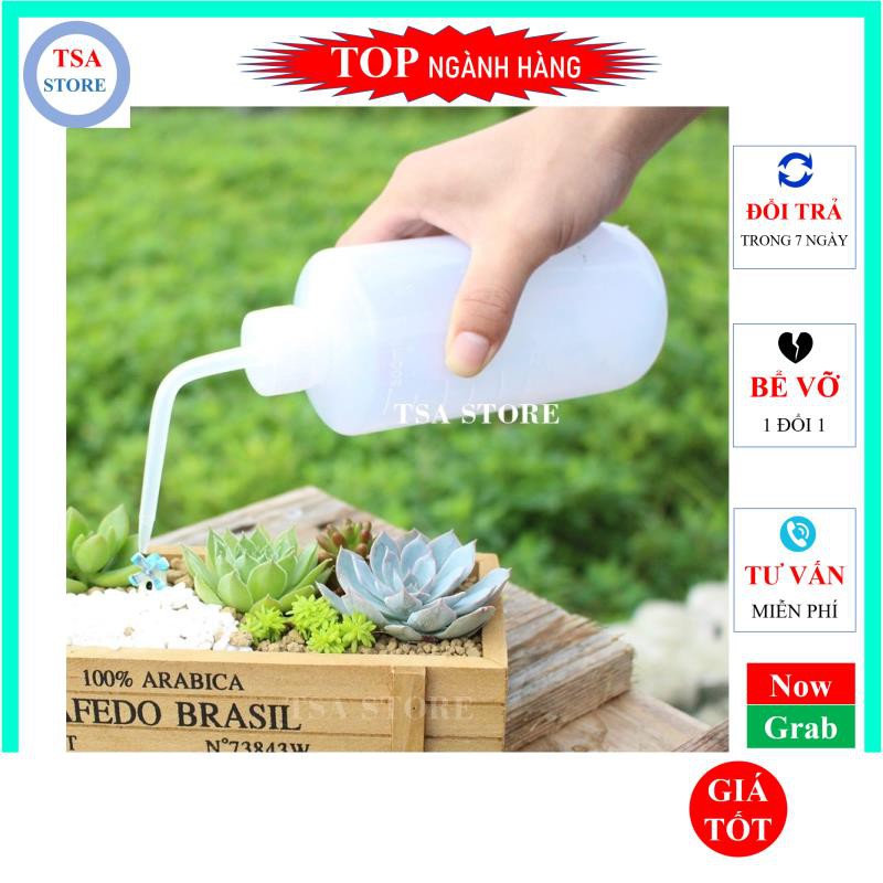 Bình tưới sen đá 250ml, 500ml chăm sóc tiểu cảnh/chậu cây mini/terrarium/hồ cá/bonsai/hòn non bộ/sen đá/xương rồng