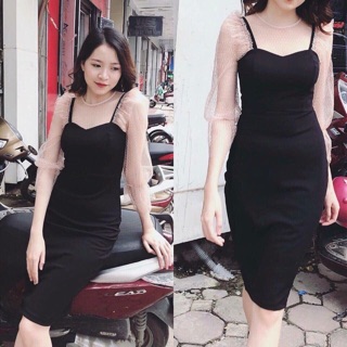 ❤️❤️Đầm body phối lưới kèm ảnh thật❤️❤️