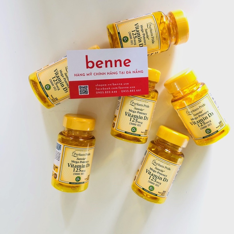Viên Bổ Sung Vitamin D3 Puritan's Pride 100 viên của Mỹ