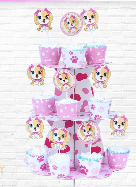 Set 6 tag quấn cupcake và 6 tem cắm