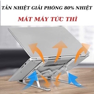 iá Đỡ Laptop, Macbook, Máy Tính Bảng, Ipad, Bằng Nhôm Cao Cấp, Gấp Gọn Tiện Lợi, Điều Chỉnh Độ Cao