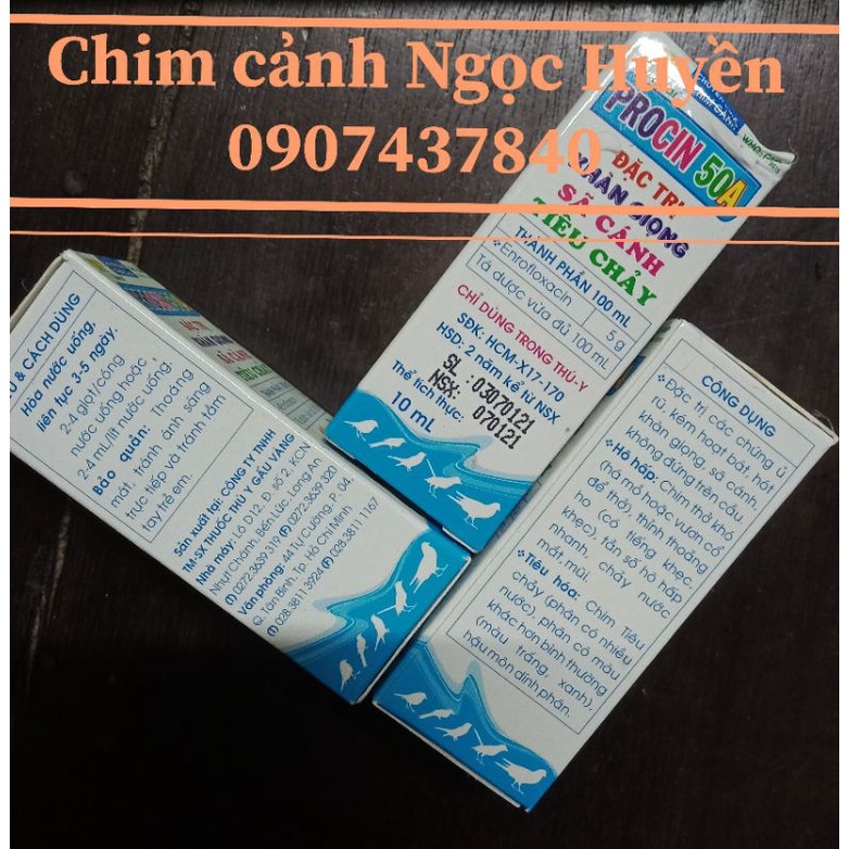 PROCIN 50A (10ML/LỌ) CHIM CẢNH