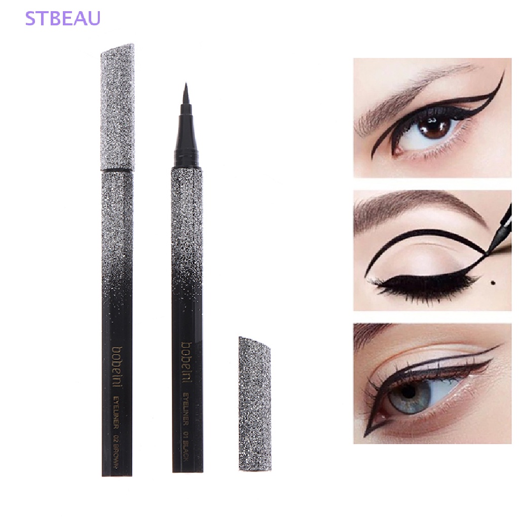 Bút Kẻ Mắt Dạng Lỏng 2 Màu Đen Chống Thấm Nước Lâu Trôi