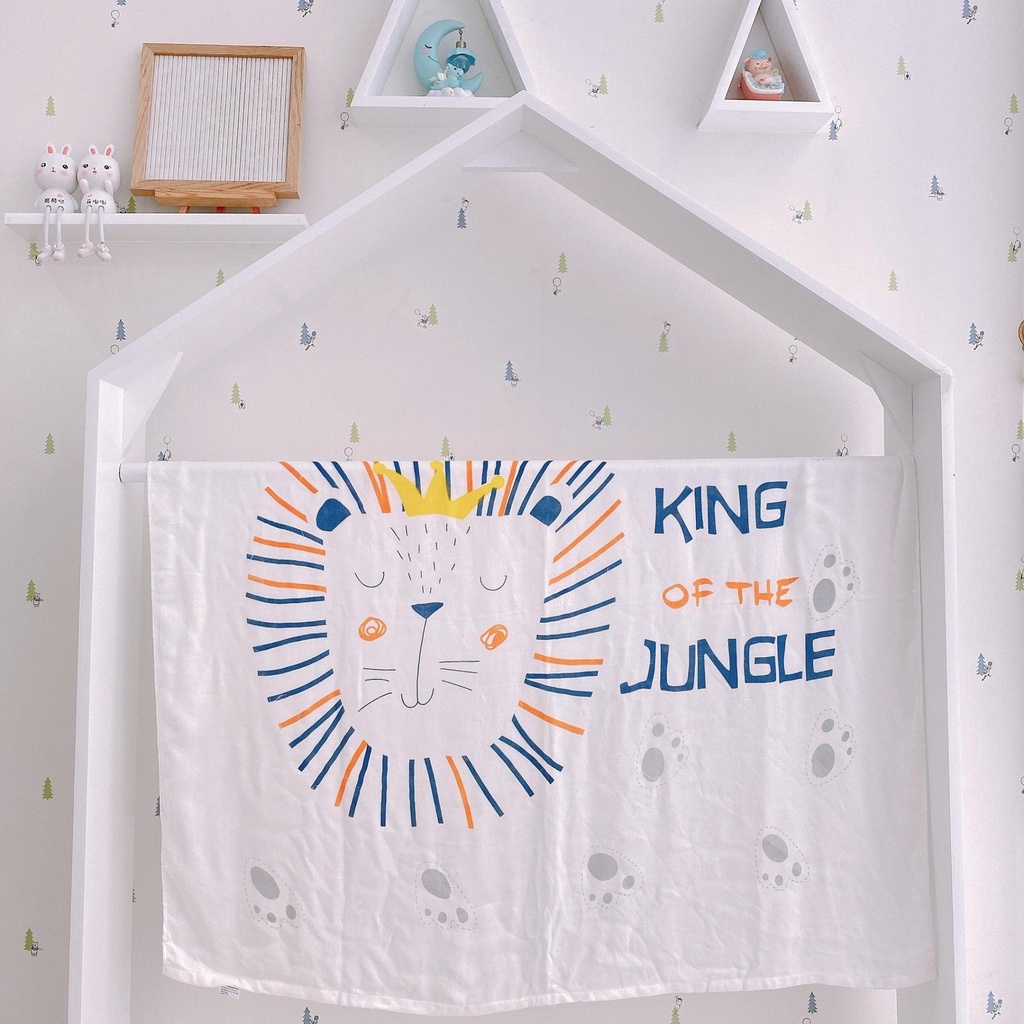 Chăn lụa cotton thu đông ấm áp mềm mại cho bé 110cmx120cm - JOONA BABY Việt Nam