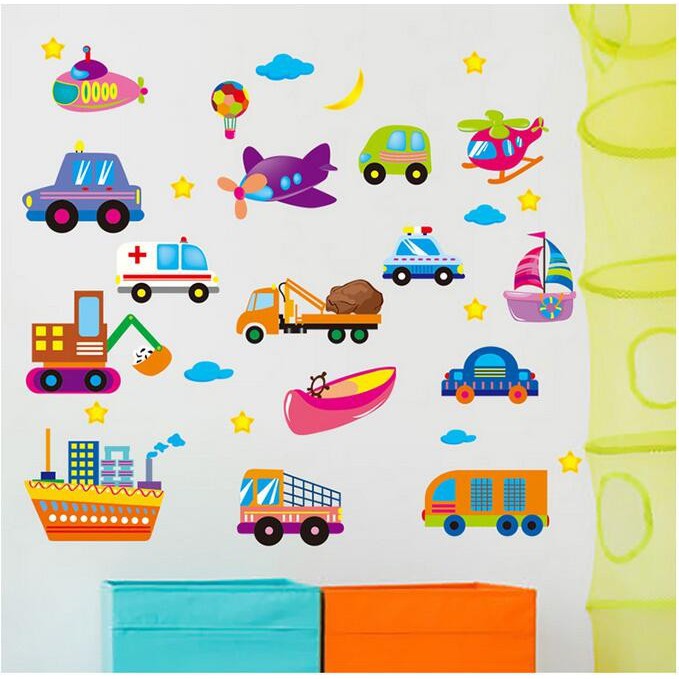 Decal dán tường phương tiện giao thông cho bé  | BigBuy360 - bigbuy360.vn