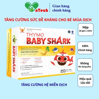 Goldwings Thymo Baby Shark Hỗ trợ tăng cường sức đề kháng giảm nguy cơ viêm đường hô hấp cho bé hộp 20 gói thumbnail