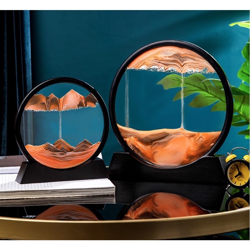 Tranh cát chuyển động 3D nghệ thuật magic hình chữ nhật, tròn làm quà tặng phong thủy