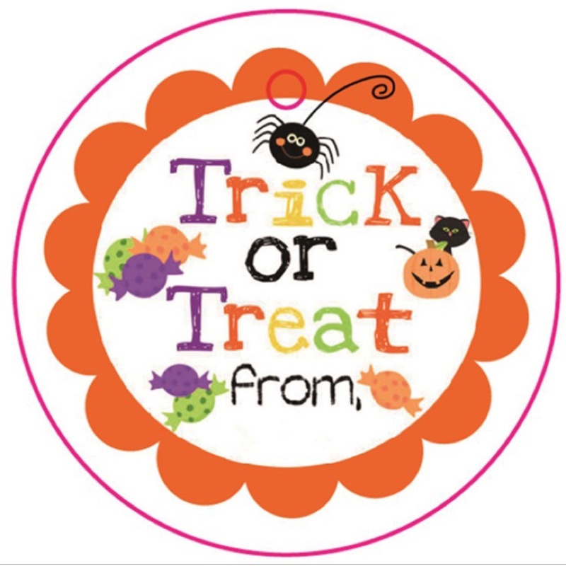 Set 7 tag gắn túi bánh, hộp bánh trang trí halloween