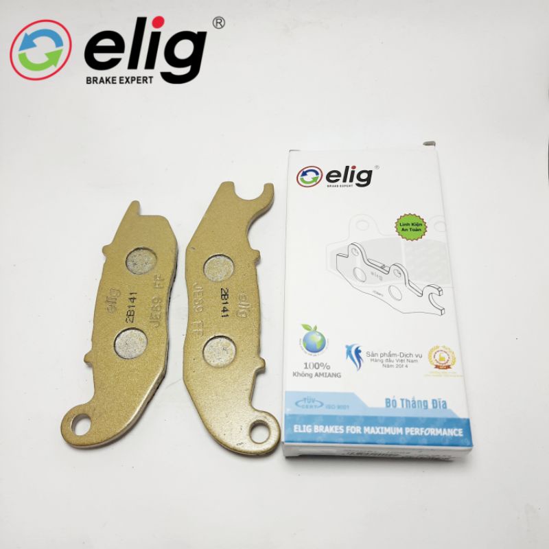 Má phanh. Bố thắng đĩa trước ELIG mã H002. Lắp cho xe Wave Rs, Future 2, Future Neo, và một số dòng xe khác.