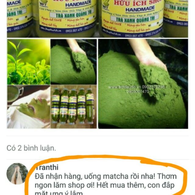 Bột trà xanh nguyên chất Quảng Trị 200gr handmade theo quy trình khép kín