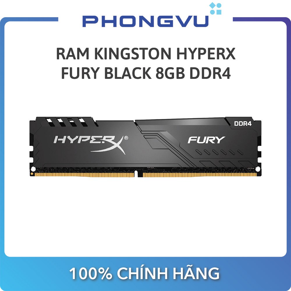 Ram Kingston HyperX Fury Black 8GB DDR4 (2666) (HX426C16FB3-8) - Bảo hành 36 tháng