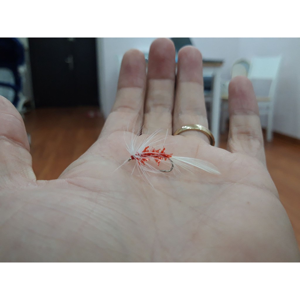 10 mồi muỗi giả câu cá rô phi, rô ta, thiểu | Mồi giả muỗi bay cực nhạy cá rô, cá thiểu và cá suối