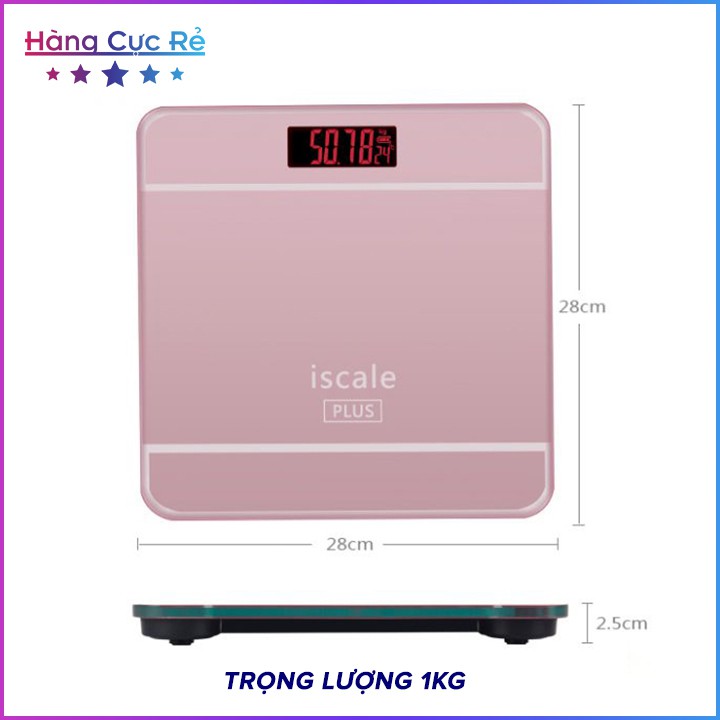 [Tặng Móc Khóa] Cân sức khỏe điện tử màn hình LCD ❣️Freeship❣️  Đo nhiệt độ phòng, cân tối đa 180Kg - Shop Hàng Cực Rẻ