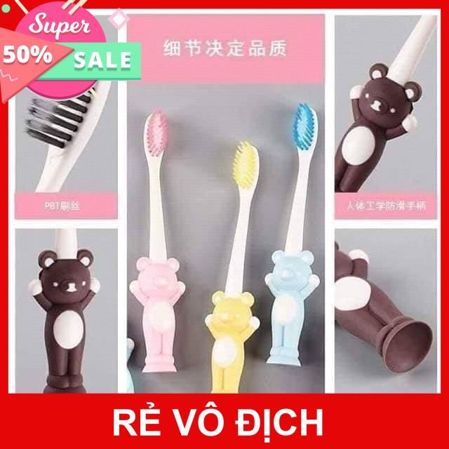 [Hot]-Bàn chải đánh răng trẻ em set 4 chiếc