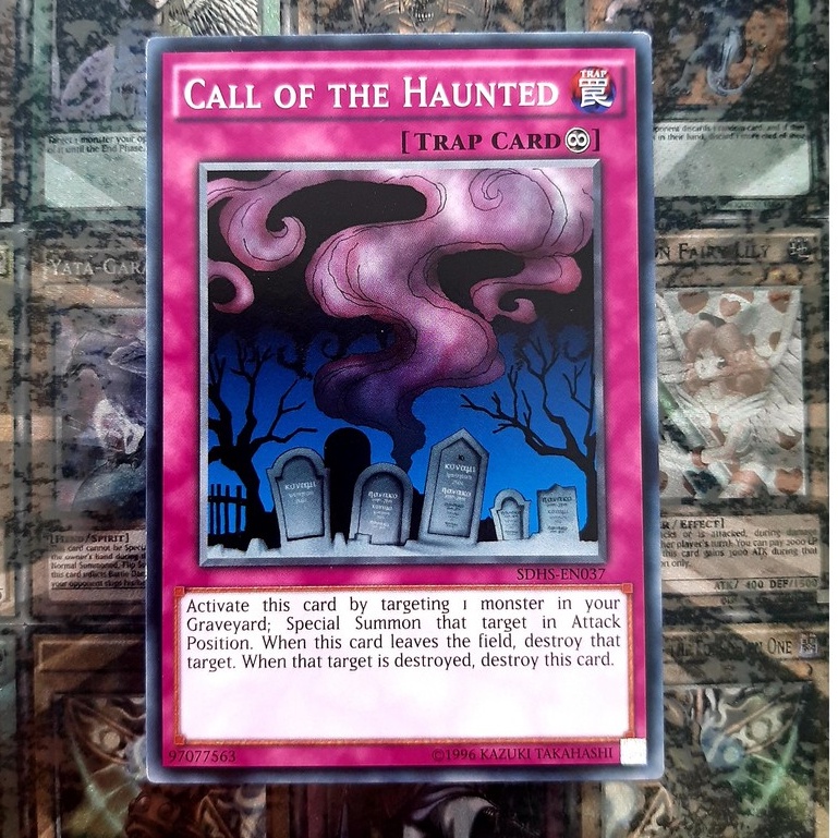 [ ĐỖ LẠC SHOP ] THẺ BÀI YUGIOH MINT 90 TRAP - Call of the Haunted - SDHS-EN037 - Common