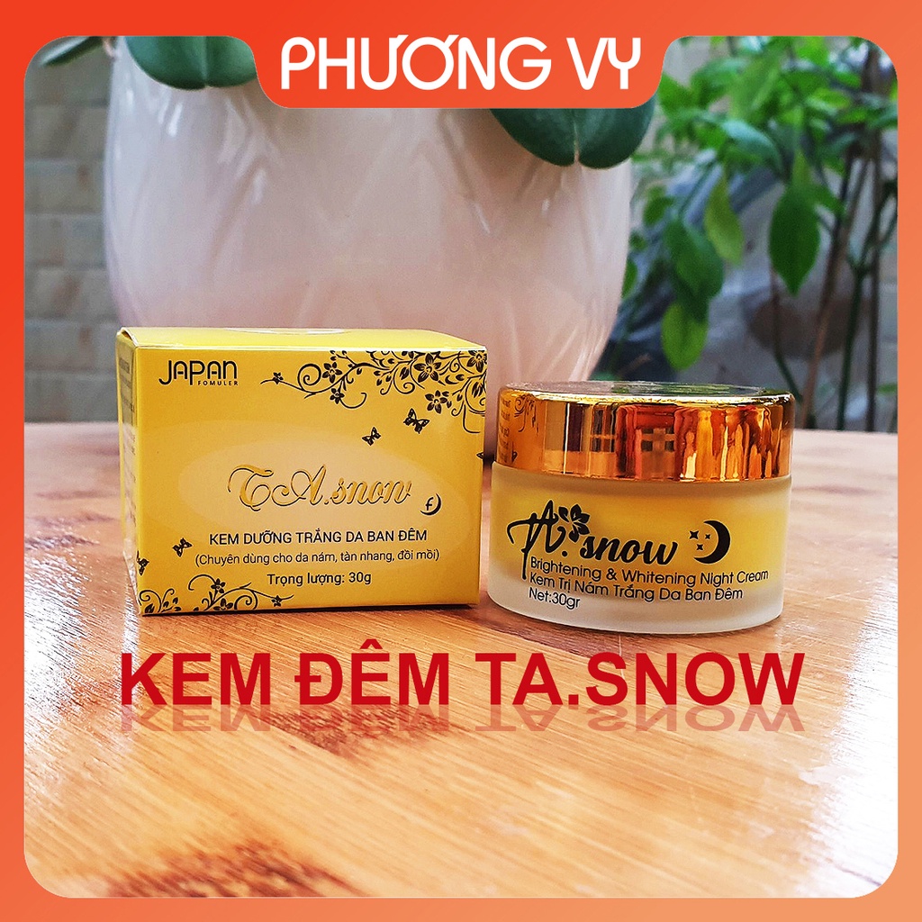 Kem đêm vỗ bong TA snow, chuyên làm mờ nám, tàn nhang lâu năm và dưỡng trắng da, kem nám mỹ phẩm vỗ bong.