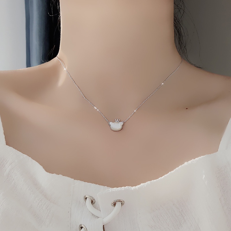 Vòng cổ hàn quốc trắng hoạt hình gấu nữ vòng cổ thời trang tính khí vòng cổ nữ