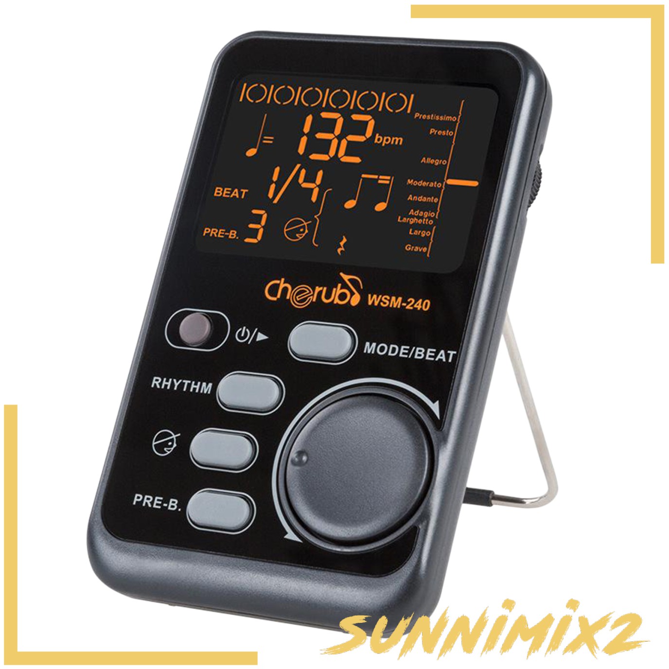 Máy Đo Nhịp Kỹ Thuật Số Sunnimix2 Màn Hình Lcd Kỹ Thuật Số Cho Trống / Guitar / Vĩ Cầm