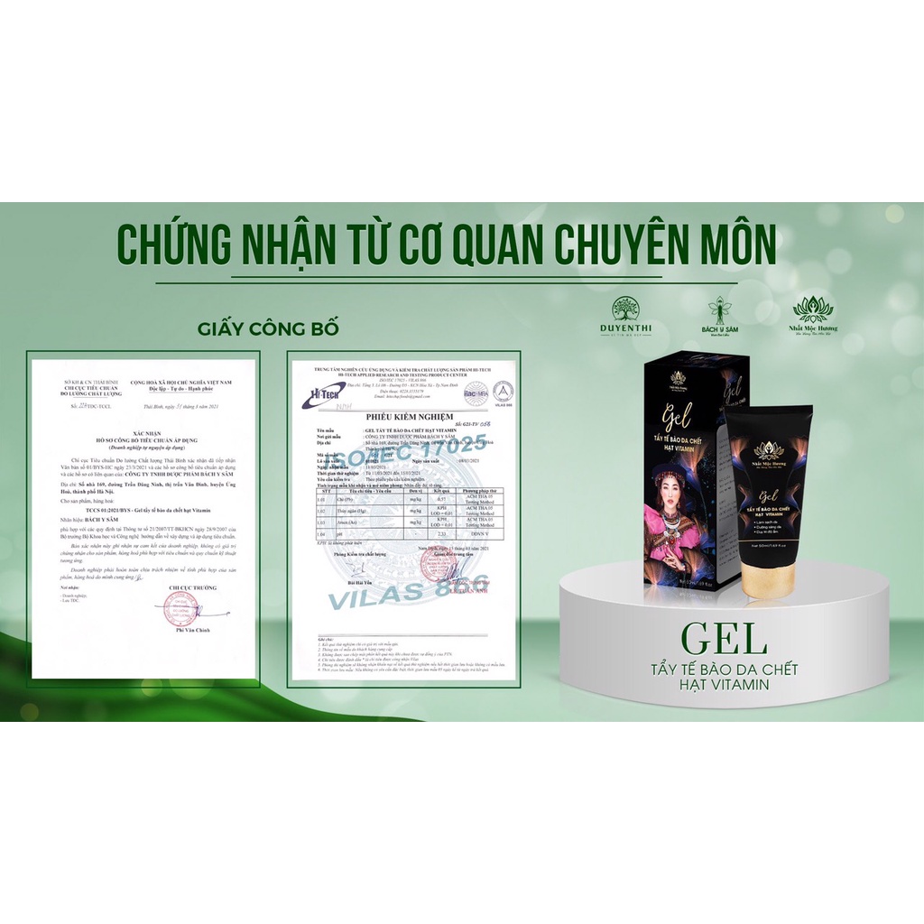 Gel Tẩy Tế Bào Da Chết Vitamin Dạng Hạt - Nhất Mộc Hương Bách Y Sâm (50ml)