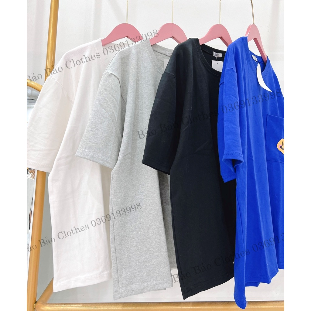 Áo Thun Nam Nữ Hàn Quốc Mặt Cười Túi Ngực Vải Dày Mịn Thoáng Mát Thiết Kế Thời Trang Kiểu Dáng Năng Động Trẻ Trung