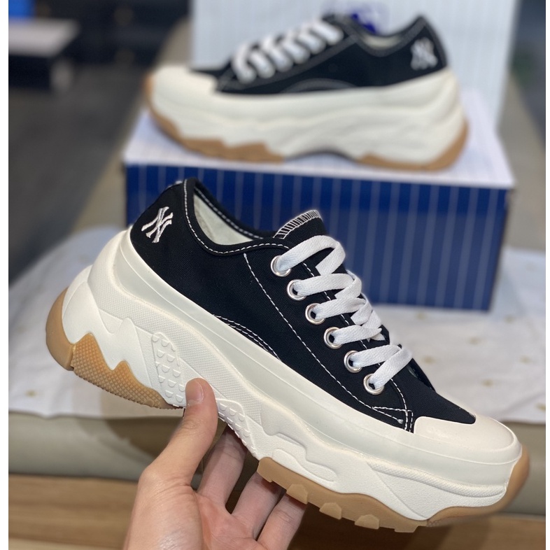 Giày Sneaker MLB Chunky High Low Cổ Thấp Đế Cao-Sneaker Hot Nhất 2021