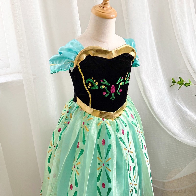 Bộ Đầm Hóa Trang Công Chúa Elsa Anna Dành Cho Bé Gái 2-8 Tuổi
