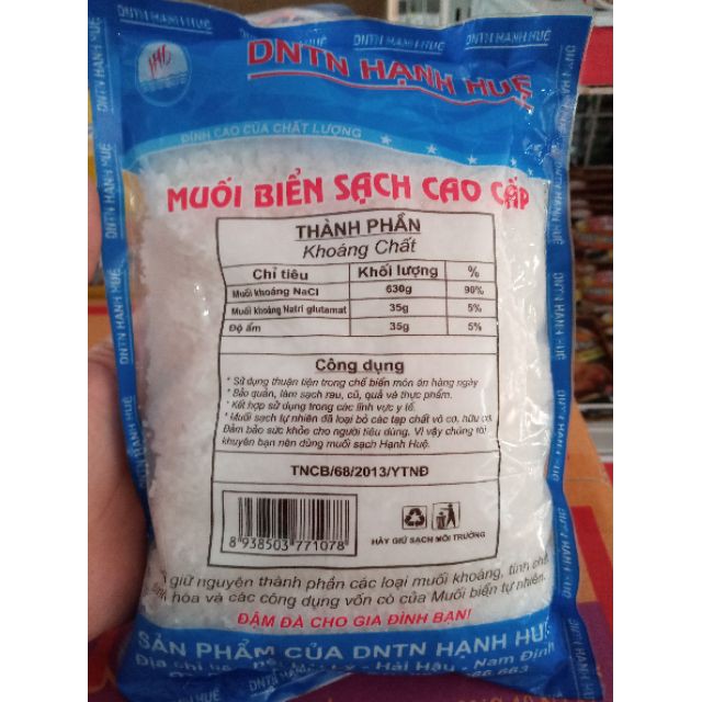 muối biển hạt sạch gói 700g