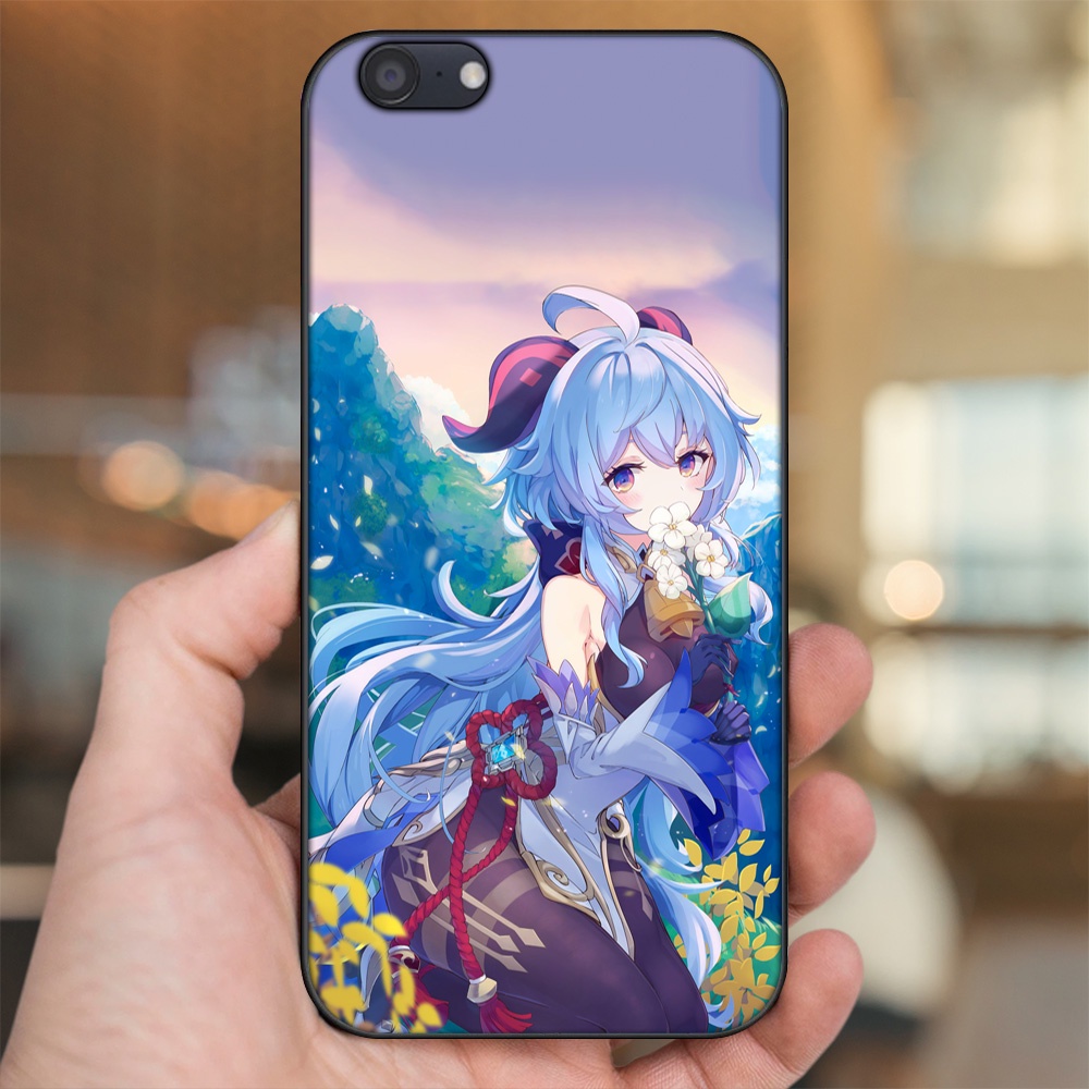 Ốp lưng Oppo A71 viền đen in hình Ganyu Genshin Impact