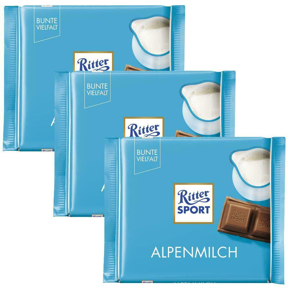 Chocolate Ritter Sport Alpenmilch vị Sữa 100gr (Milk Choco)