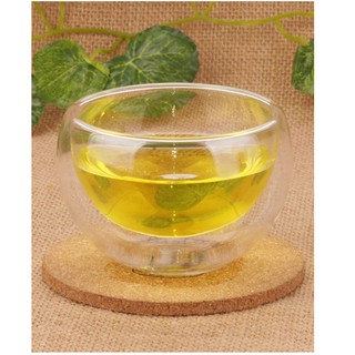 Ly trà thủy tinh chịu nhiệt hai lớp