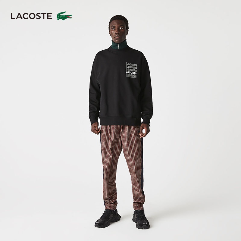 Áo Khoác Sweater Lacoste Cổ Tròn In Họa Tiết Cá Tính Cho Nam | Sh7294
