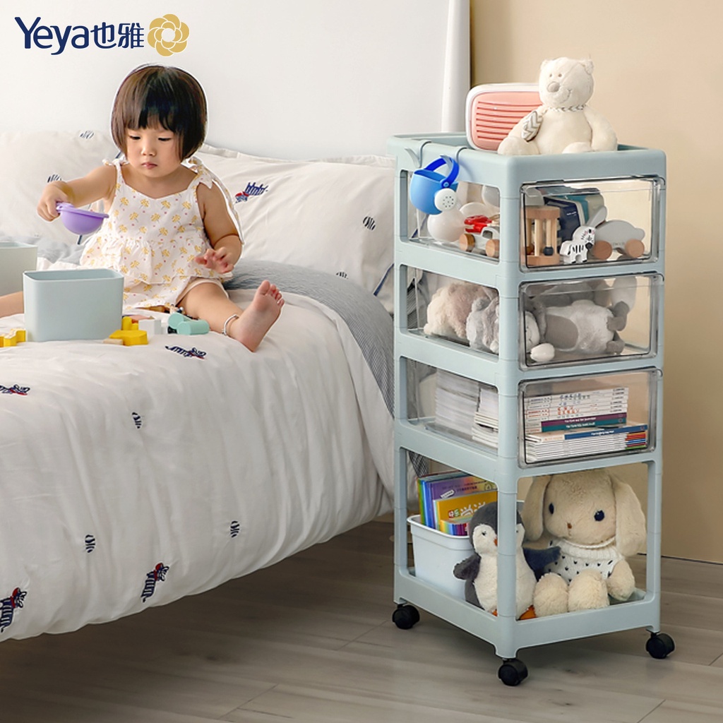 Kệ để đồ sơ sinh mẹ và bé Yeya cao cấp 4 tầng + khay úp bình sữa chất liệu PP cao cấp
