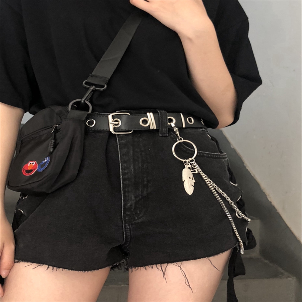 Dây Chuyền Kim Loại Trang Trí Quần Phong Cách Retro